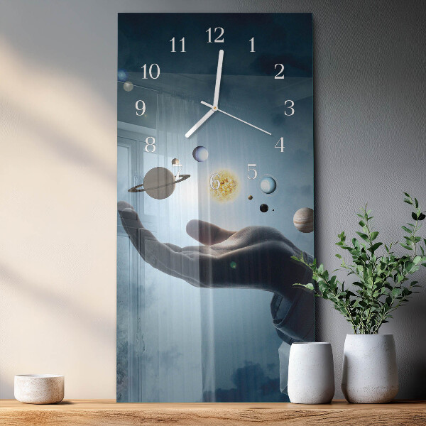Vertikale Uhr Hand des Planeten