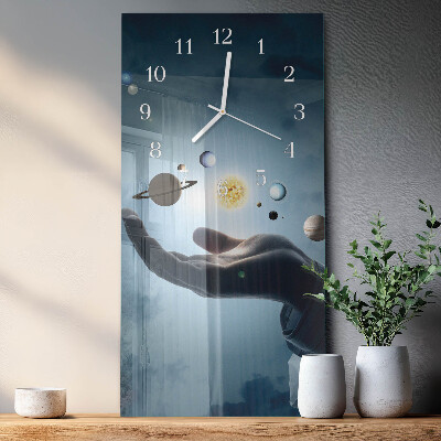Vertikale Uhr Hand des Planeten