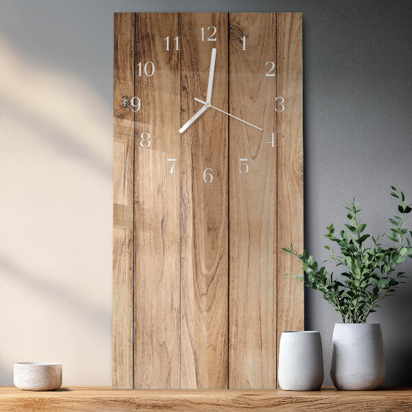 Vertikale Uhr Holz