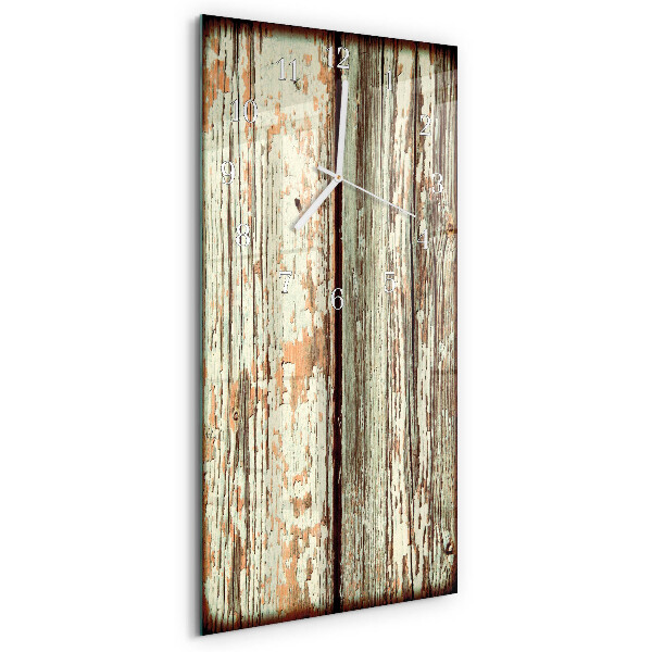 Vertikale Uhr Holzwand