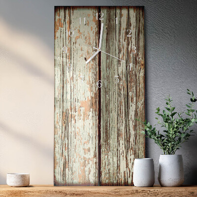 Vertikale Uhr Holzwand