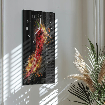 Vertikale Uhr Scharfe Paprika