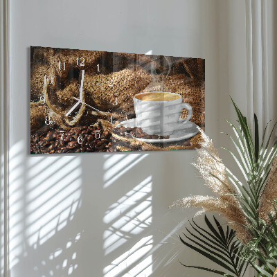 Horizontale Uhr Kaffeebohnen