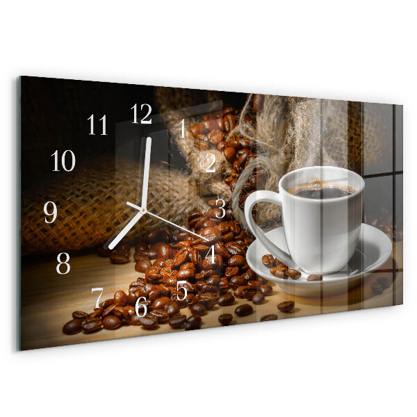 Horizontale Uhr Kaffee