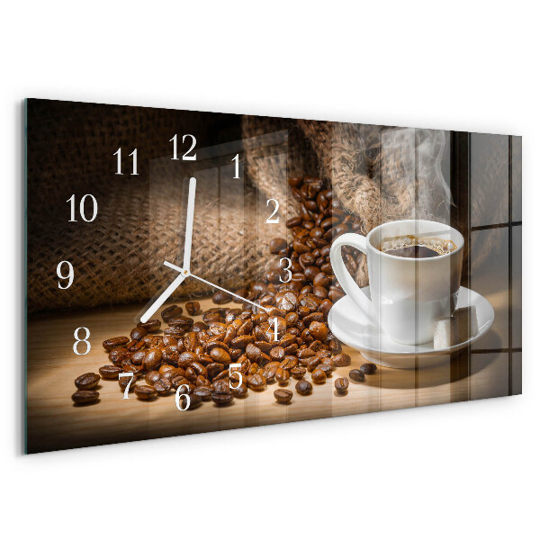 Horizontale Uhr Kaffee
