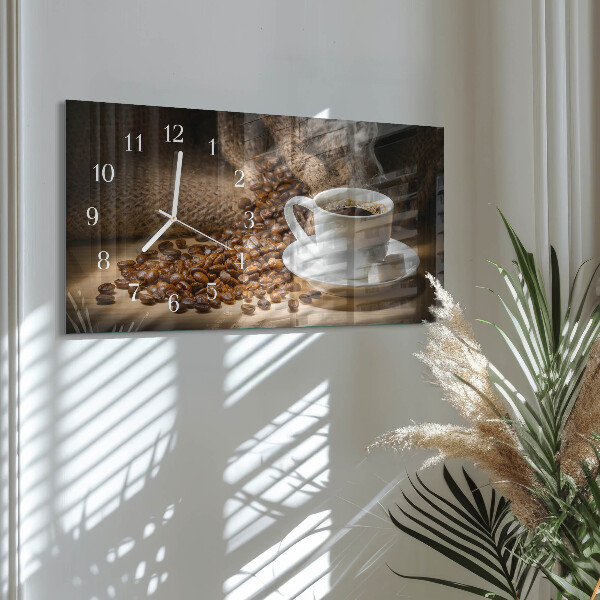 Horizontale Uhr Kaffee