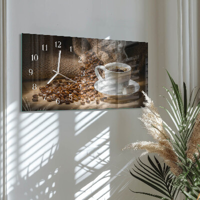 Horizontale Uhr Kaffee