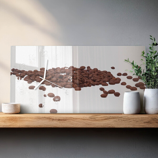 Horizontale Uhr Kaffeebohnen
