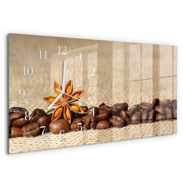 Horizontale Uhr Kaffeebohnen