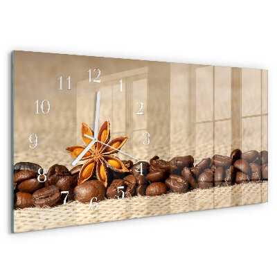 Horizontale Uhr Kaffeebohnen