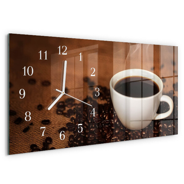 Horizontale Uhr Heißer Kaffee