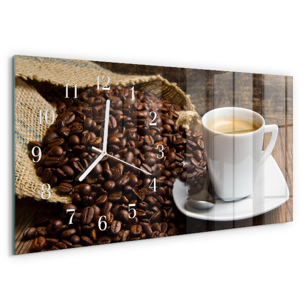 Horizontale Uhr Kaffee