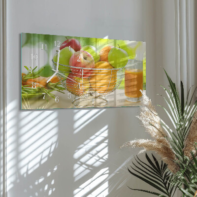 Horizontale Uhr Früchte und Saft