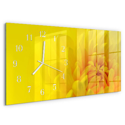 Horizontale Uhr Blume
