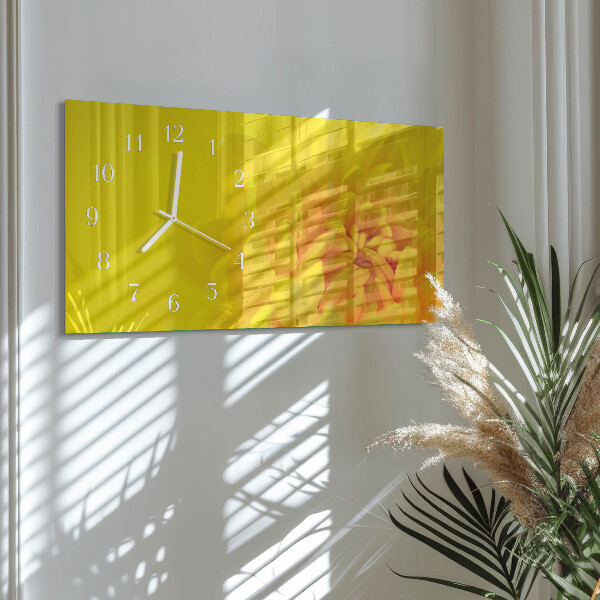 Horizontale Uhr Blume