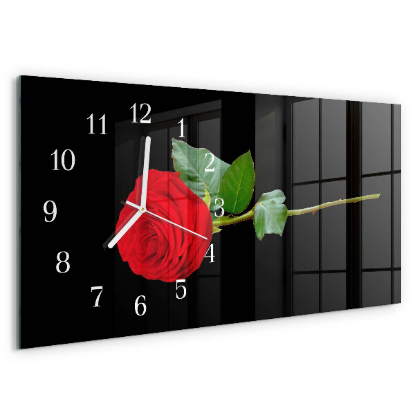 Horizontale Uhr Rose