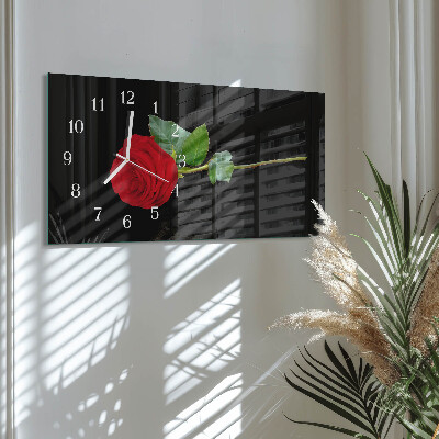 Horizontale Uhr Rose