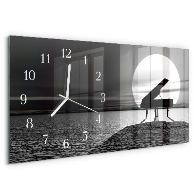 Horizontale Uhr Klavier