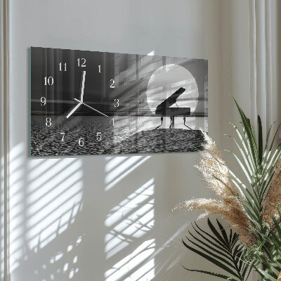 Horizontale Uhr Klavier
