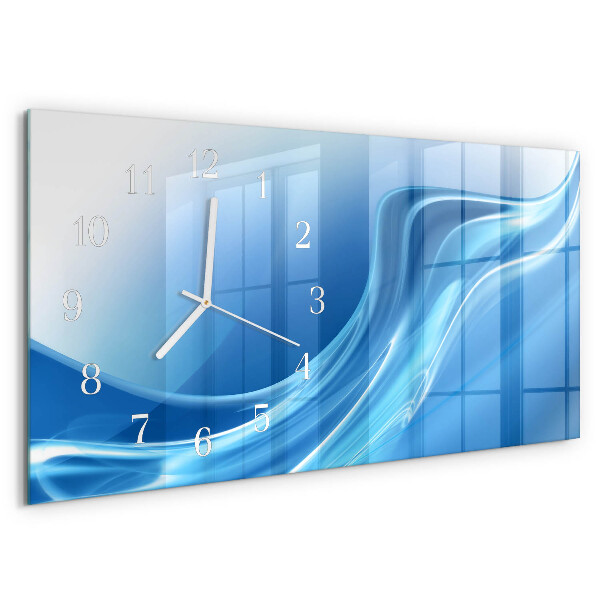 Horizontale Uhr Blaue Wellen