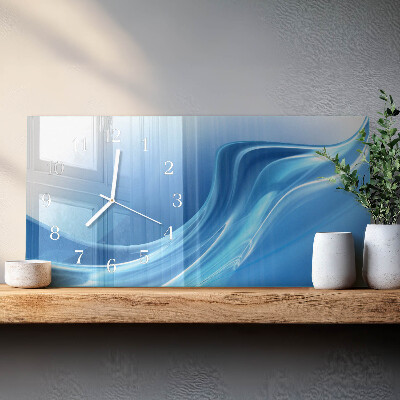 Horizontale Uhr Blaue Wellen