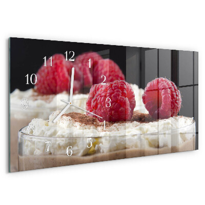 Horizontale Uhr Himbeerdessert