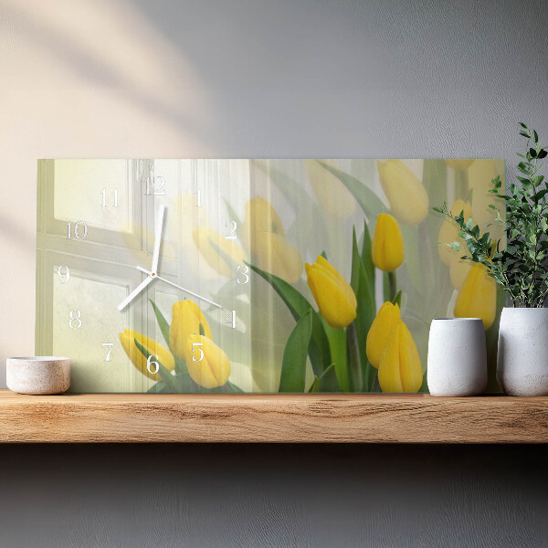 Horizontale Uhr Tulpen