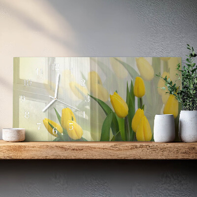 Horizontale Uhr Tulpen