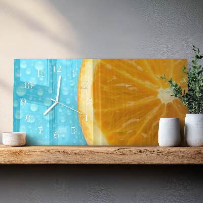 Horizontale Uhr Orange