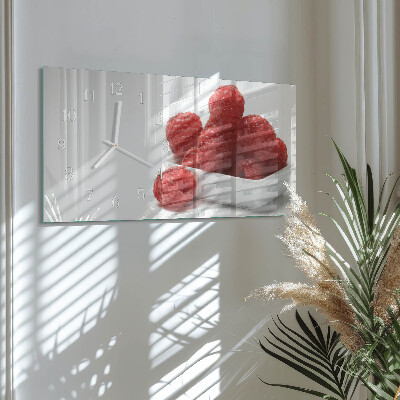 Horizontale Uhr Himbeeren