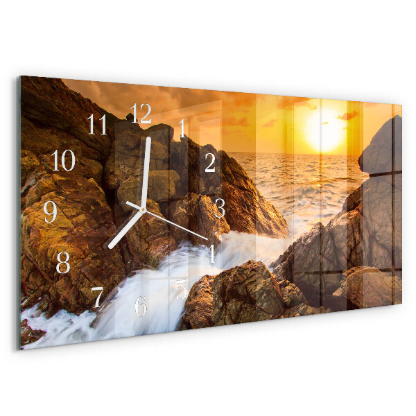 Horizontale Uhr Sonnenuntergang