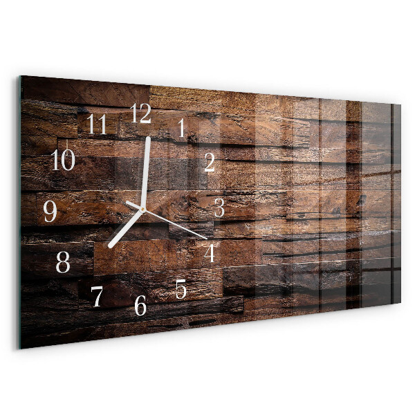 Horizontale Uhr Holz