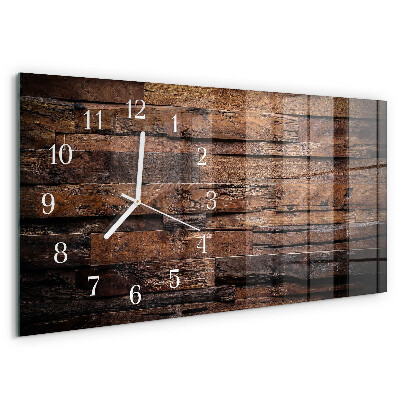 Horizontale Uhr Holz