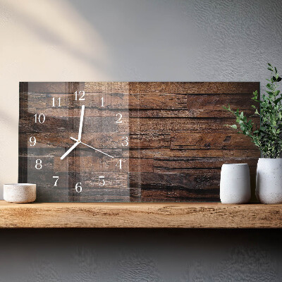 Horizontale Uhr Holz