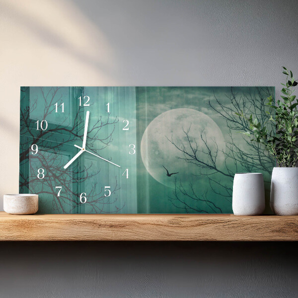 Horizontale Uhr Mond