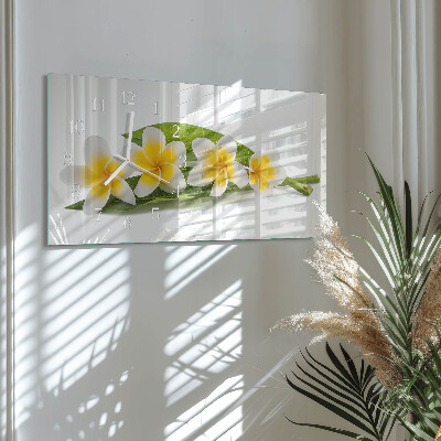 Horizontale Uhr Blumen
