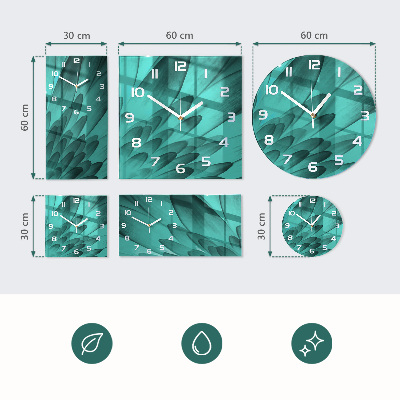 Horizontale Uhr Blumen