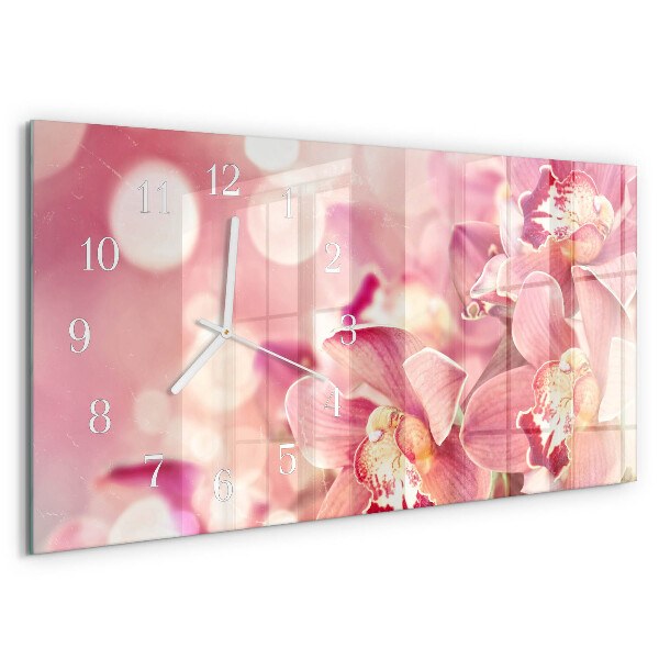 Horizontale Uhr Orchideen