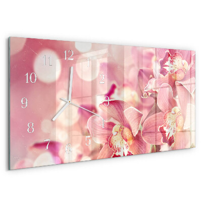 Horizontale Uhr Orchideen