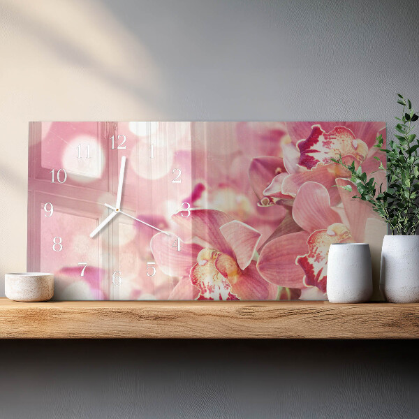 Horizontale Uhr Orchideen