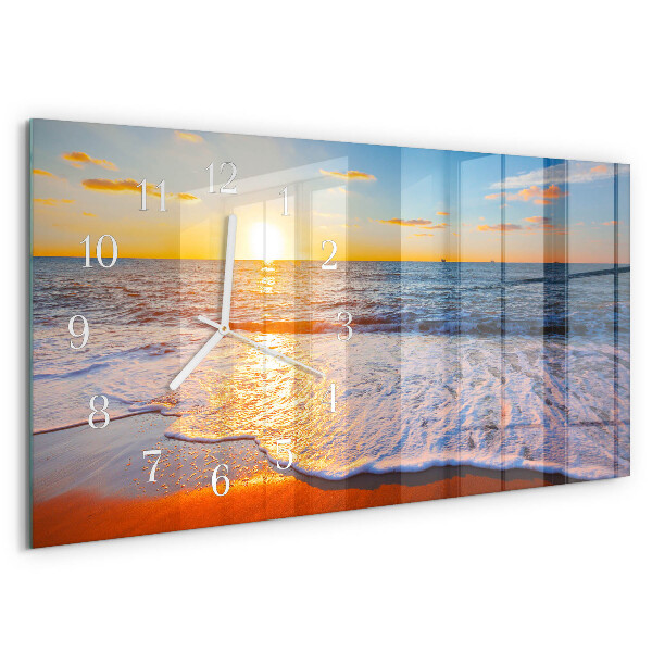Horizontale Uhr Sonnenuntergang