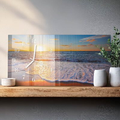 Horizontale Uhr Sonnenuntergang