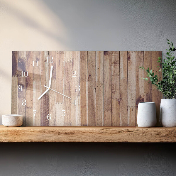 Horizontale Uhr Holzbretter