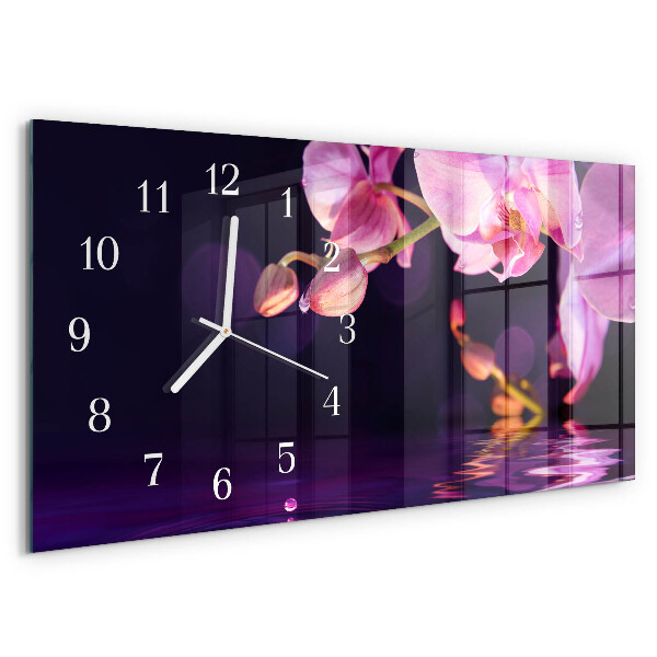 Horizontale Uhr Orchidee