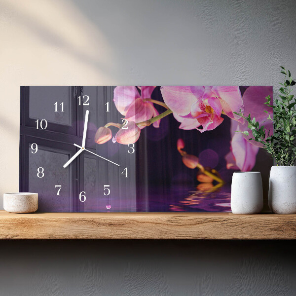 Horizontale Uhr Orchidee