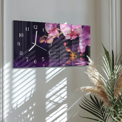 Horizontale Uhr Orchidee