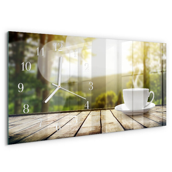Horizontale Uhr Kaffee