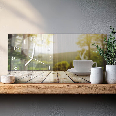 Horizontale Uhr Kaffee