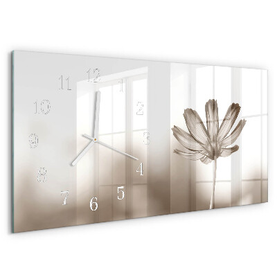 Horizontale Uhr Blume