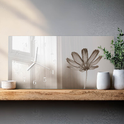 Horizontale Uhr Blume